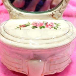 Lovely vintage lipstick or jewelry box.